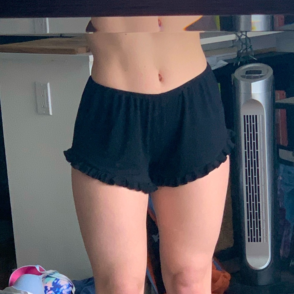 Brandy Melville Black Flowy Shorts